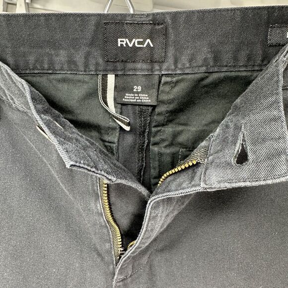 RVCA BLACK MENS “DAY-SHIFT CHINOS” SHORTS - Picture 4 of 11